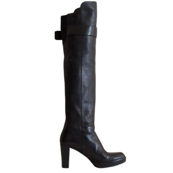 STUART WEITZMAN Buckley Over the Knee Leather Boots - Picture 12 of 12